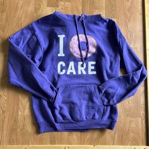 Purple “I 🍩 Care” Hoodie